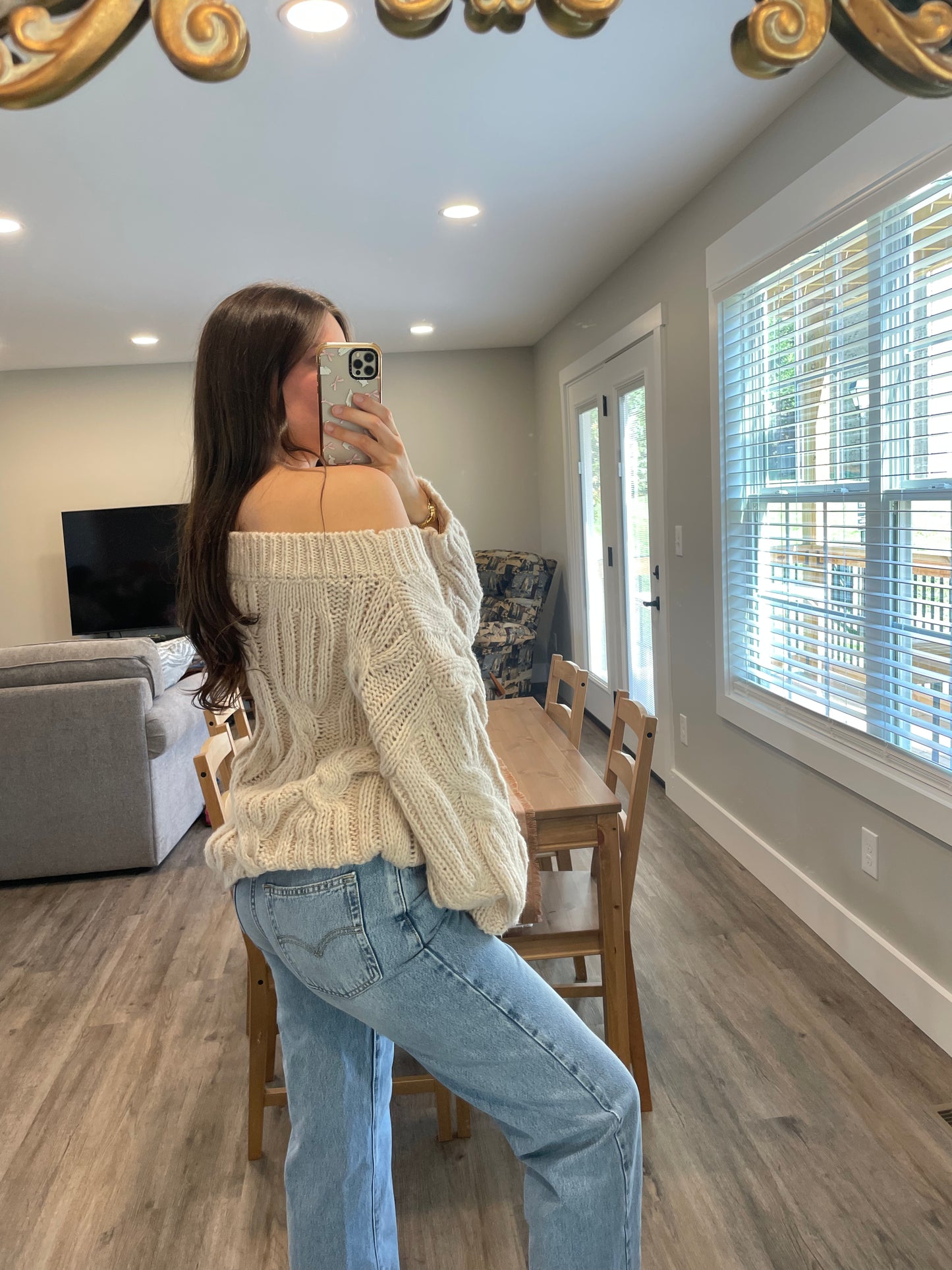 Chunky Off the Shoulder Knit