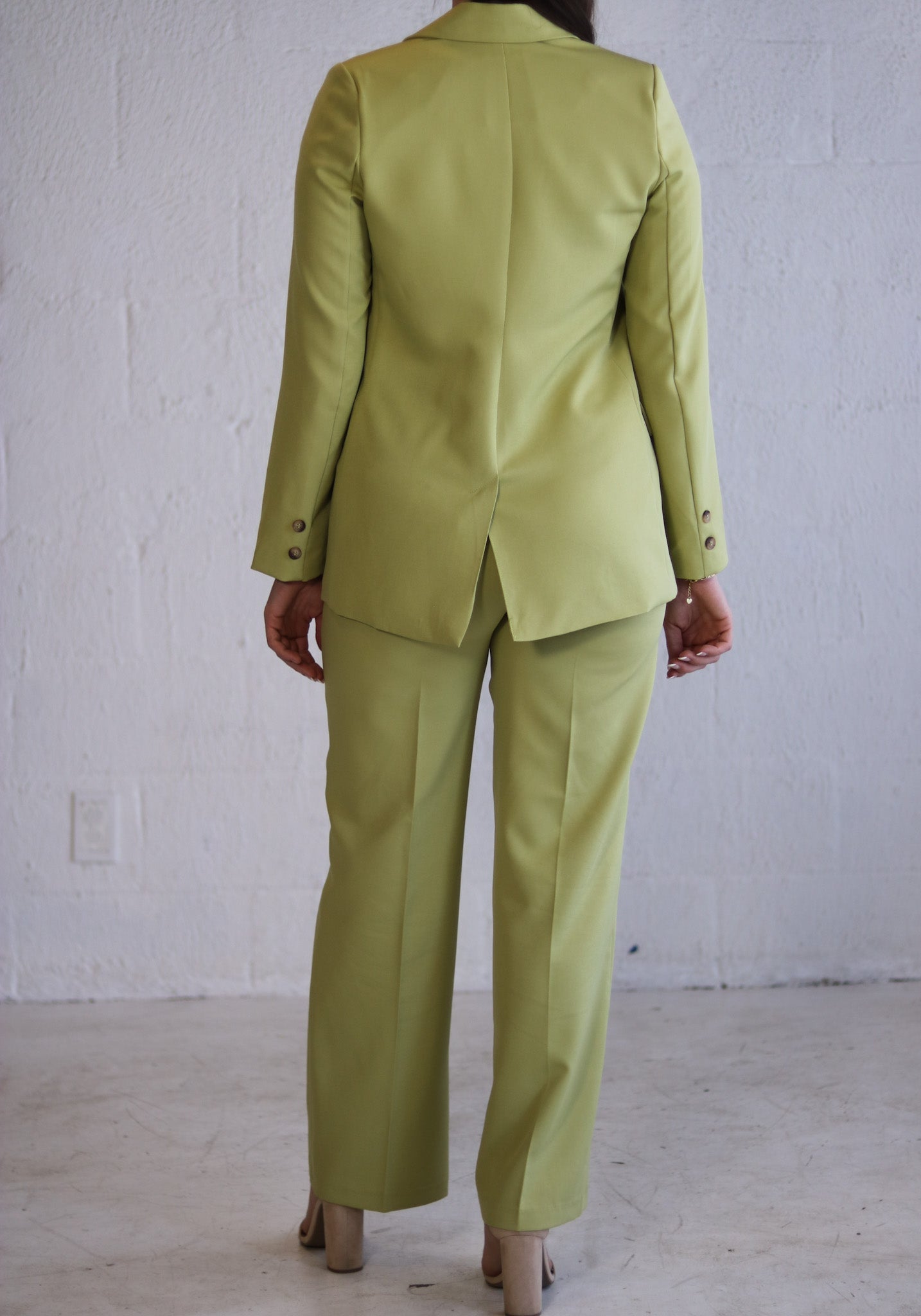 Green Power Suit Slacks